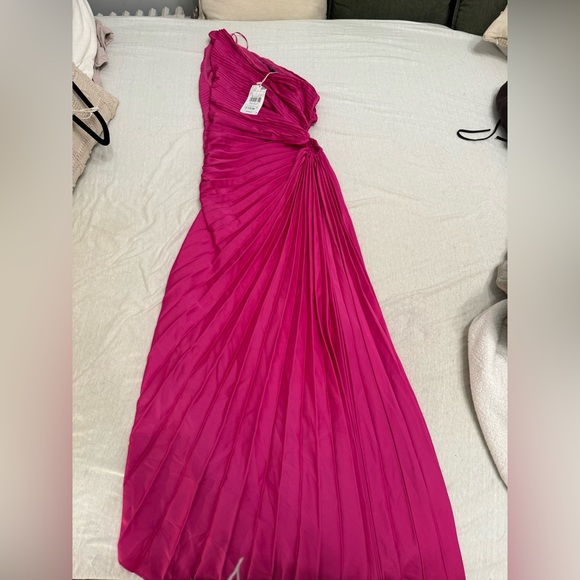 Mango Asymmetrical Pleated Dress - Picture 2 of 3